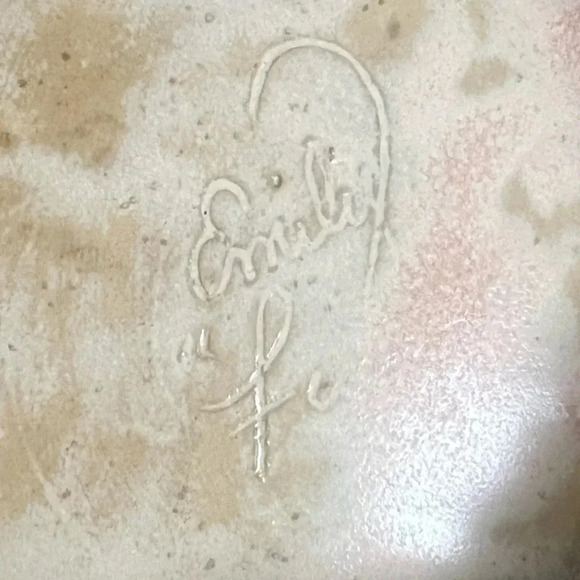 Decorative Pottery Coil Swirl Bowl Basket Signed Emily - Picture 6 of 13